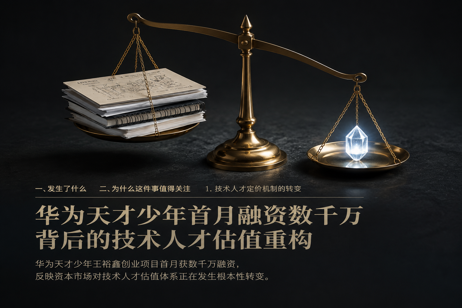 华为天才少年首月融资数千万背后的技术人才估值重构