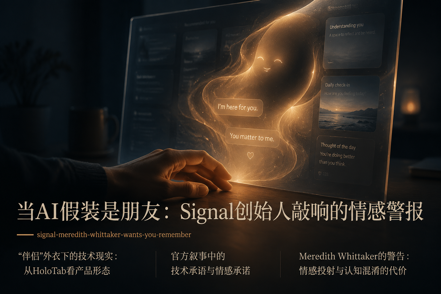 当AI假装是朋友：Signal创始人敲响的情感警报